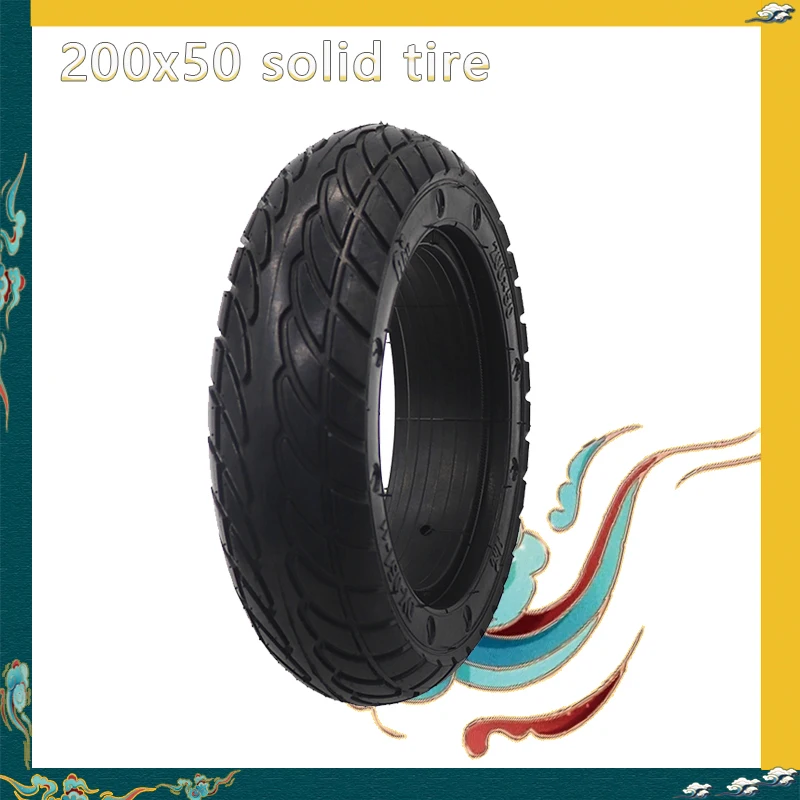 High Quality 200x50 Solid Tire Rubber For Speedway Mini 4 Pro RUIMA    Electric Scooter Parts Puncture Resistant