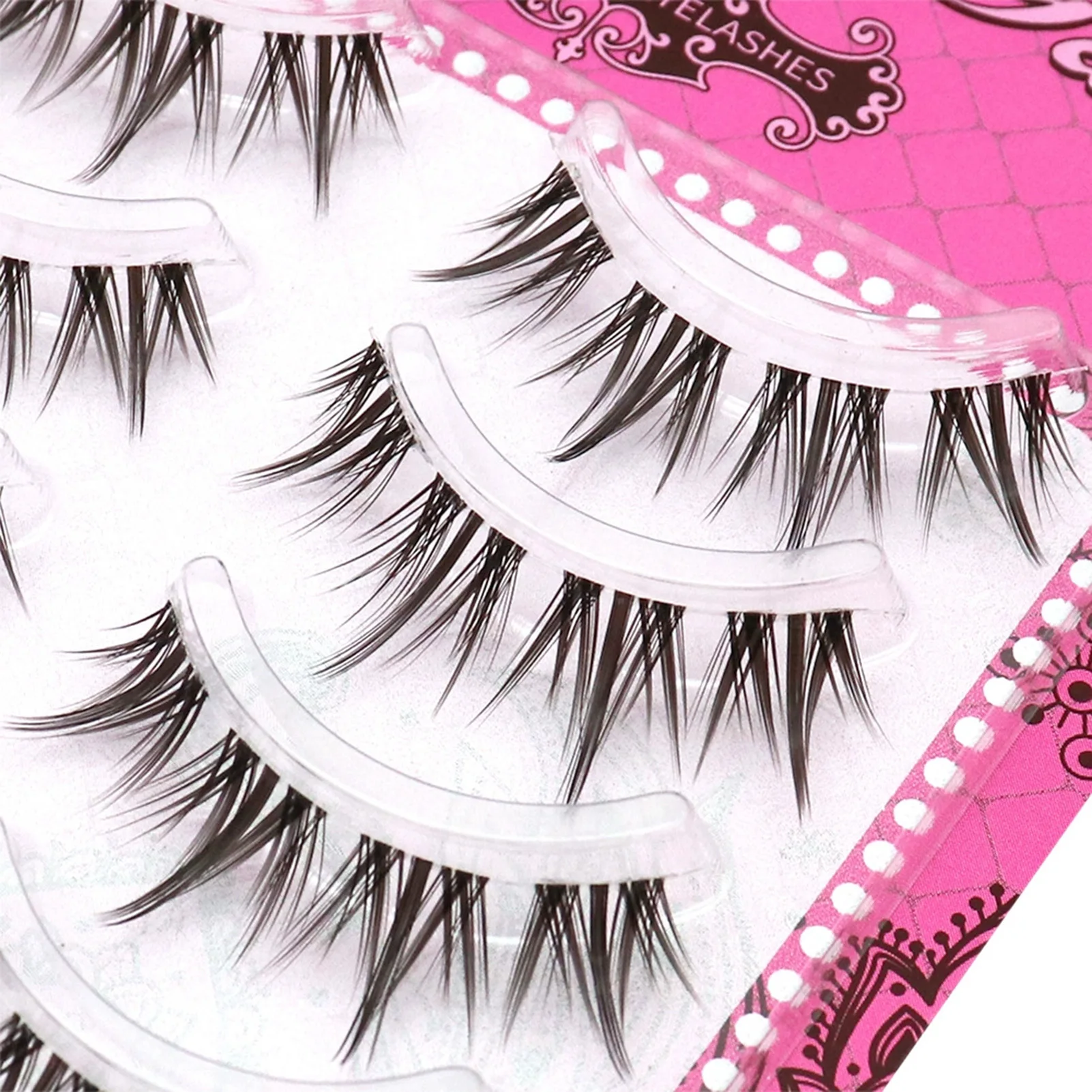 رموش صناعية على شكل كلب شرائط كاملة تصميم عين الدمية تأثير المانجا رموش ذاتية الصنع لحفلات التقطت الصور اليومية لصالون الرموش