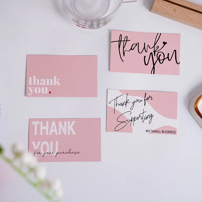 30pcs Thank You Greeting Cards Happy Birthday Cards for Envelopes Writable Postcard Luxurious DIY Business Party Gift Packaging