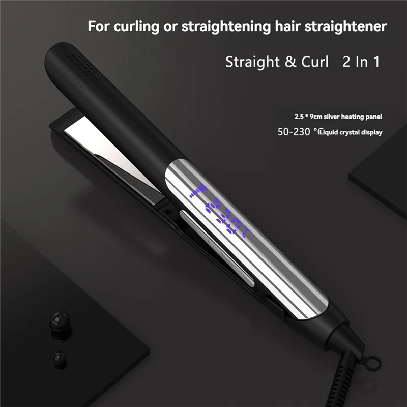 

TFORU-выпрямитель для волос и бигуди 2 в 1, профессиональный утюг, мгновенный нагрев, цифровой светодиодный дисплей, регулировка температуры, вилка стандарта США