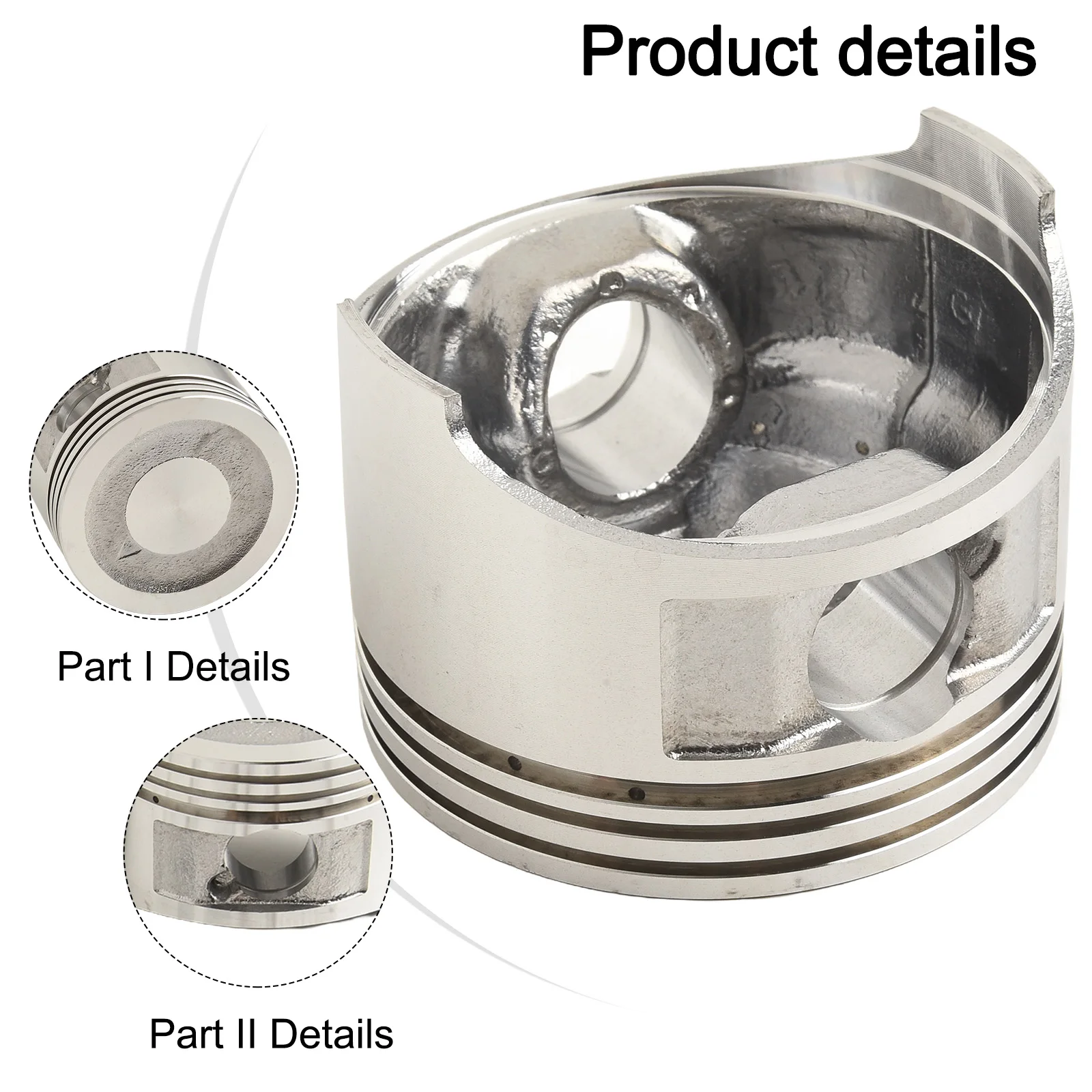 Clone Engine Piston Flat Top Piston Motor Repair Engine Performance Upgrade Wrist Pin Locks Perfect Fit High Compression Design