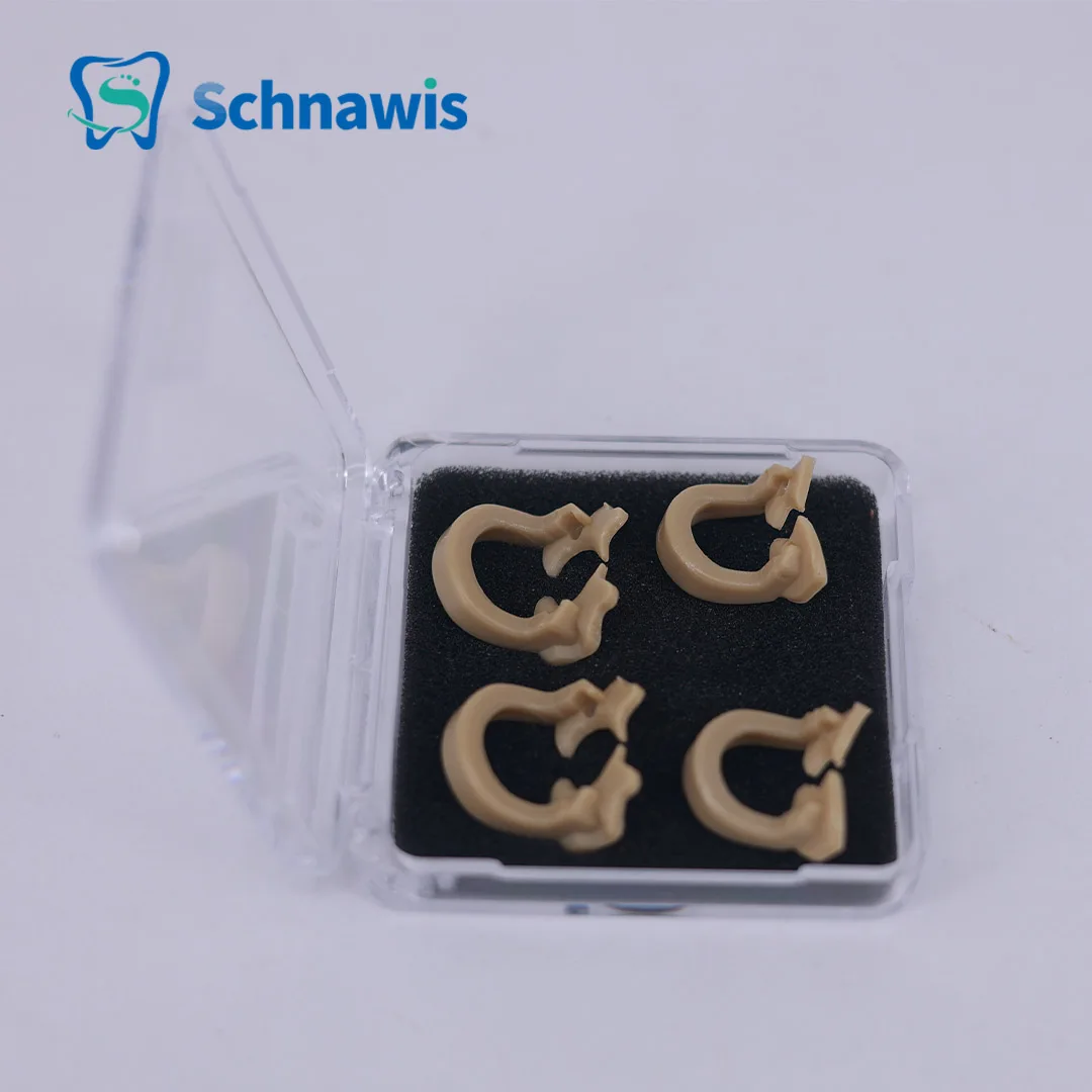 4Pcs/Set Dental Dam Rubber Clamp Sectional Matrix Band Molar Barrier Clips Autoclavable Use with Matrix Forming Sheets