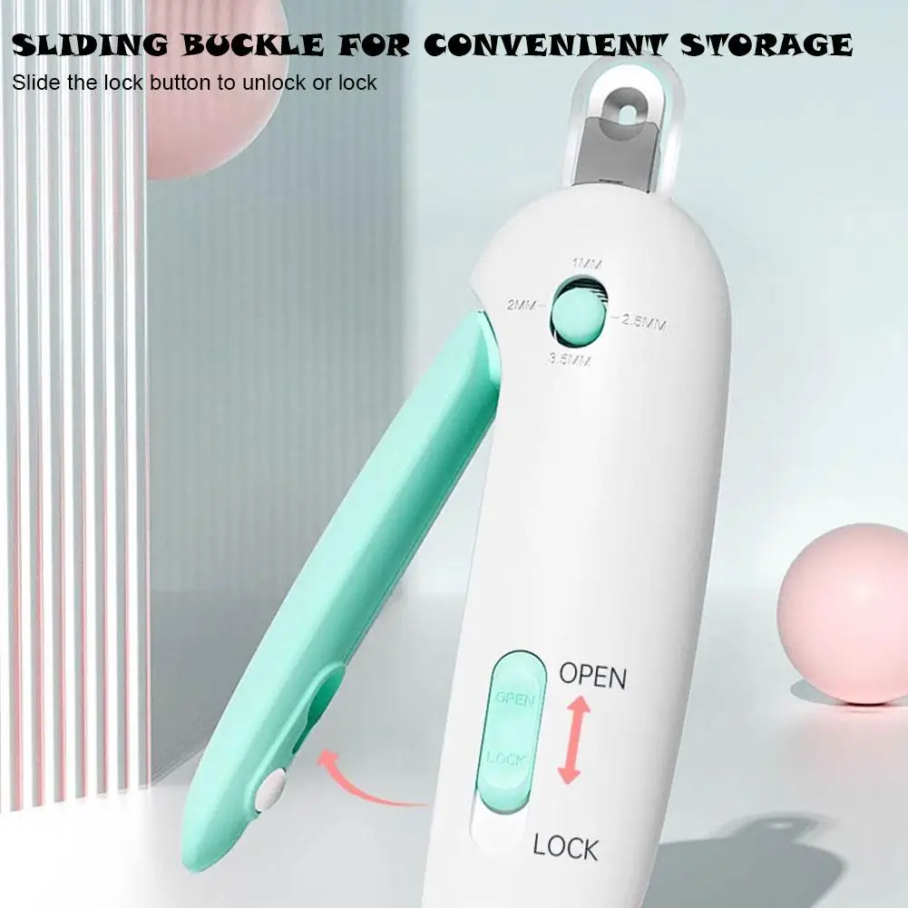 Pet Nail Clippers Dog Cat Nail Trimmer Labor-Saving Nail Adjustable Hole Nail Grinder Safe Dog Cat Grooming Pet Supplies