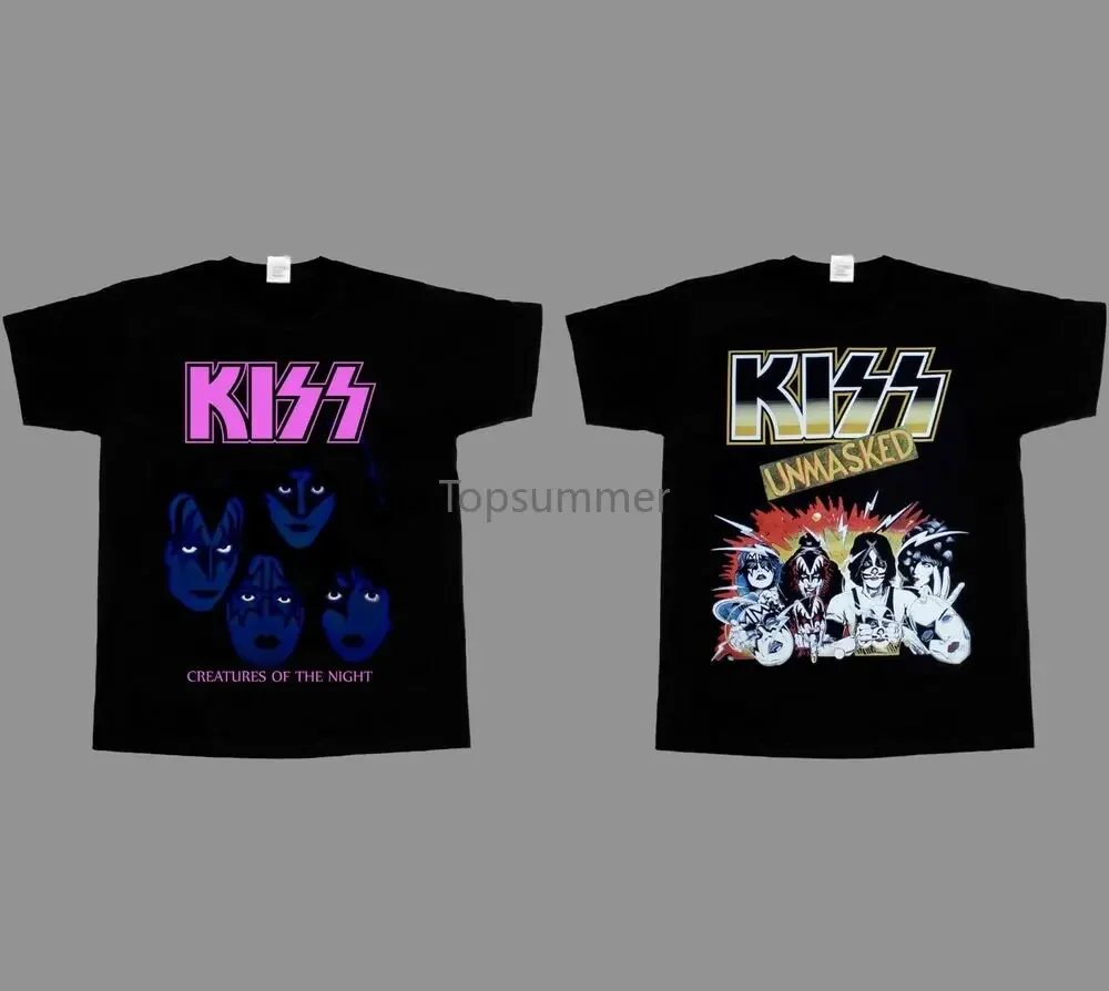 Kiss Creatures Of The Night Unmasked New Black T-Shirt