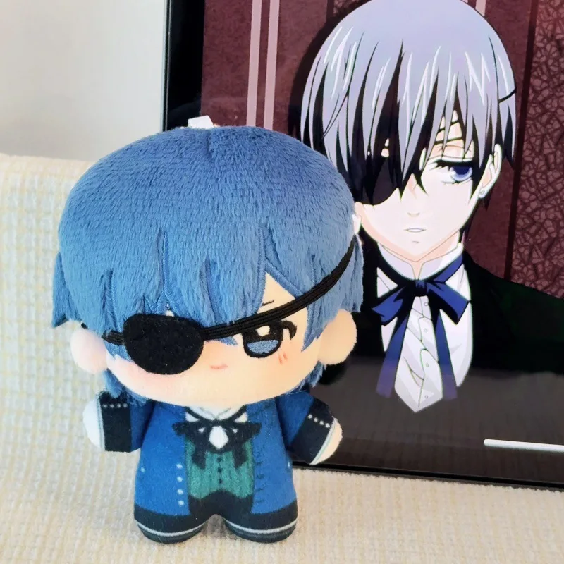 Black Butler Periphery Standing Posture Wear Eye Mask Pocket Cute Plush Doll Shoulder Bag Hanging Ornament Friends Birthday Gift
