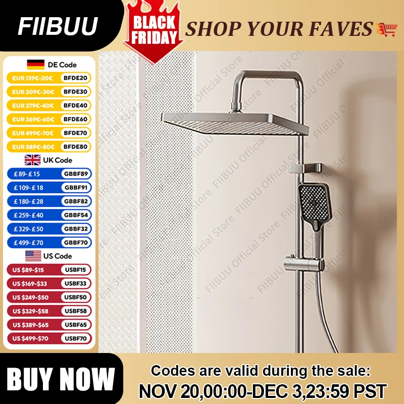 Système de douche moderne et Simple, Kit de pomme de douche à quatre boutons, douche aérienne Ultra large, hôtel, famille, salle de bain, combinaison de pomme de douche