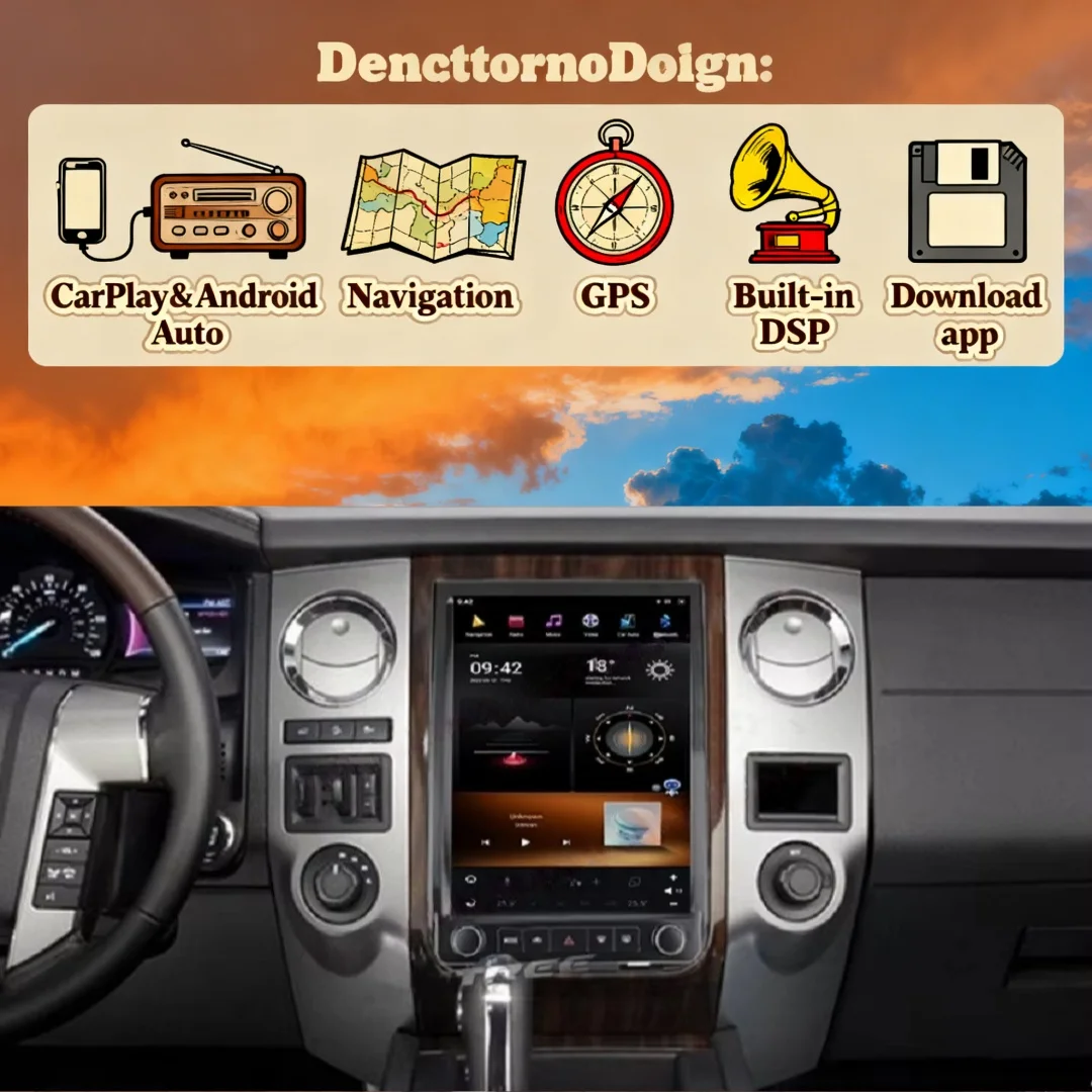 12.1 Screen Car Radio For Ford Expedition 2015 2016 2017 GPS Navigation Carplay Android Stereo Multimedia Head Unit Video Player