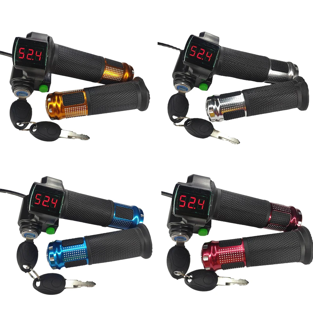 E-Bike スロットルグリップ Ebike ハンドルバー ツイストスロットルグリップ LCD ディスプレイ スロットルグリップ 新品 高品質 新入荷