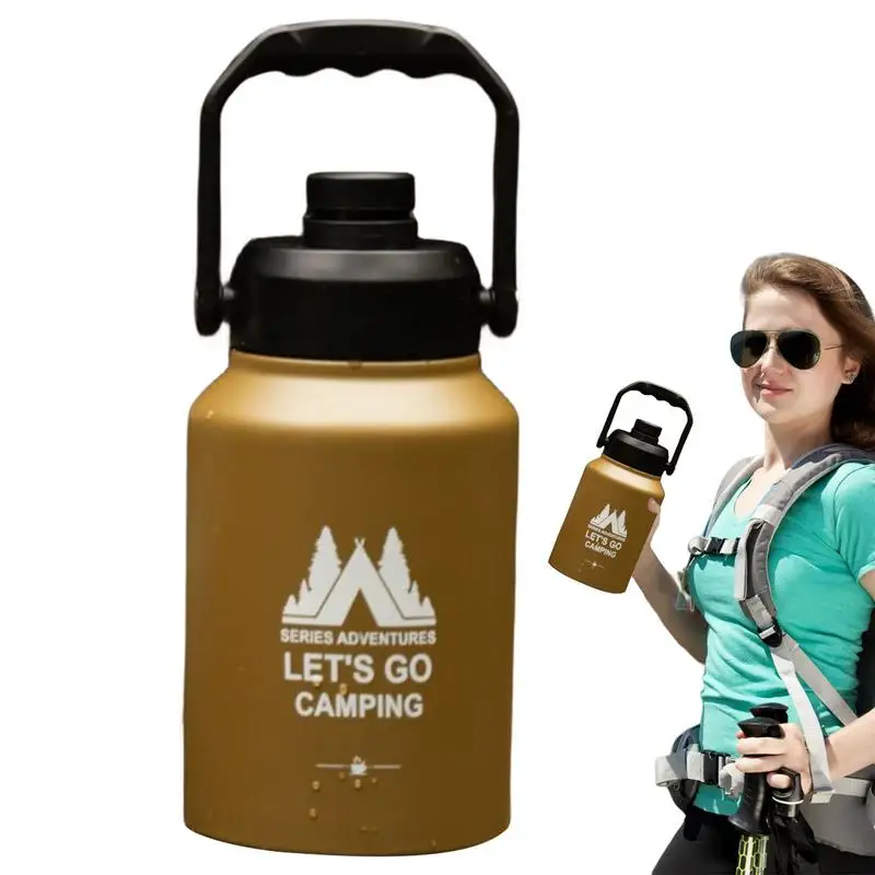 

Water Flask Leakproof Metal Travel Mug Workout Flask Jug Travel Mug For Gym Outdoor Sports Hiking Cycling Camping Running