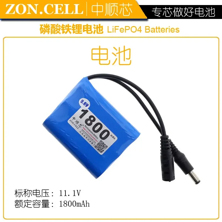 CIS core baterai senter LED 1800 V 18650 mAh, baterai lithium besi fosfat Baterai 9.6 mAh