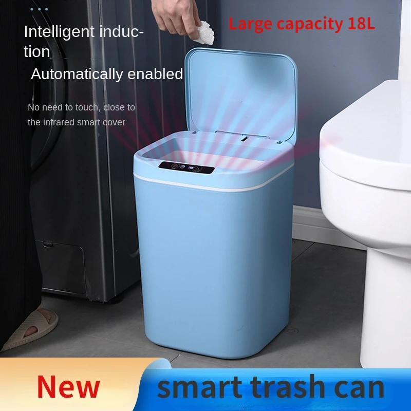 

18L Large-capacity Intelligent Induction Trash Can Fully Automatic Multi-function Electric Touch Storage Bucket for Home Kitchen