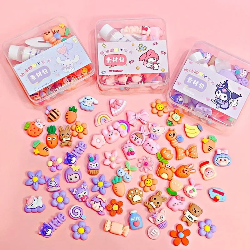 Cream glue goo ka diy hairpin resin accessories material package handmade hairpin goo plate sticker toy woman