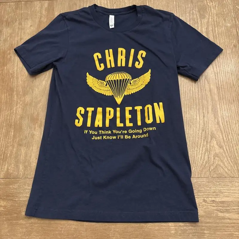 

Крис Стептон If You Think Äôre Going Down Футболка синего и золотого цвета среднего размера