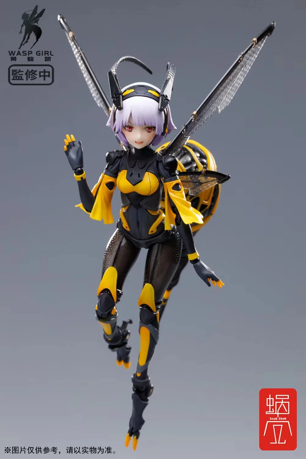 Original WASP GIRL BEE-03W Machine Girl Anime Figure PVC Action Figures Collectible Model Toy Ornament Desktop Assembled Toy