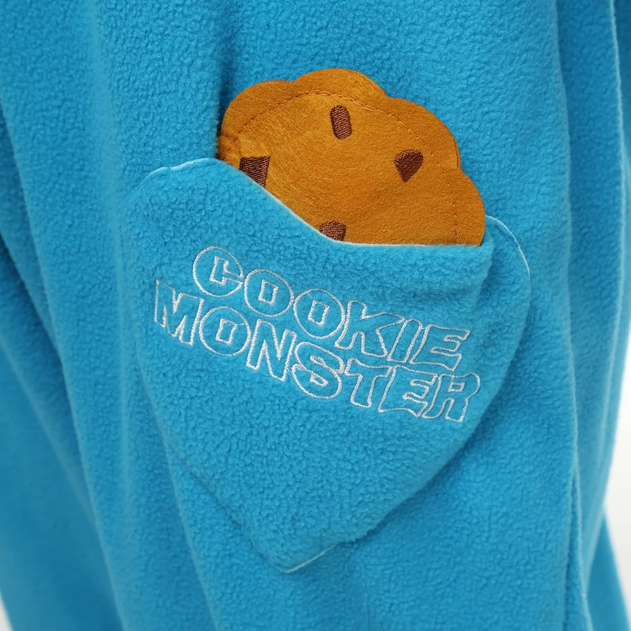 Adults Animal Kigurumi Elmo and Cookie Monster Costume Cartoon Onesies Pyjama Halloween Carnival Party Jumpsuit
