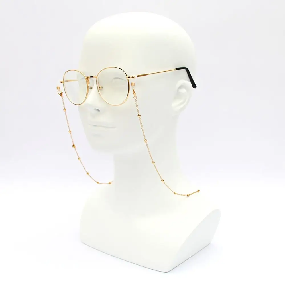 Earphone Hanging Reading Spectacles Holder Sunglasses Metal Lanyard Clip Beaded Chain Penadant Glasses Tool Glasses Neck Chain