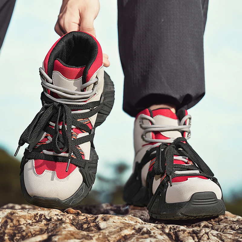 

Дышащая походная мужская спортивная обувь, треккинговые кроссовки для мужчин, уличные рабочие мужские ботинки, удобная и повседневная обувь