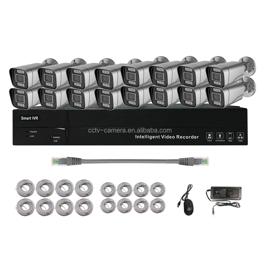 16 24 KIT NVR PoE de red de 32 canales 12MP 4K 8MP