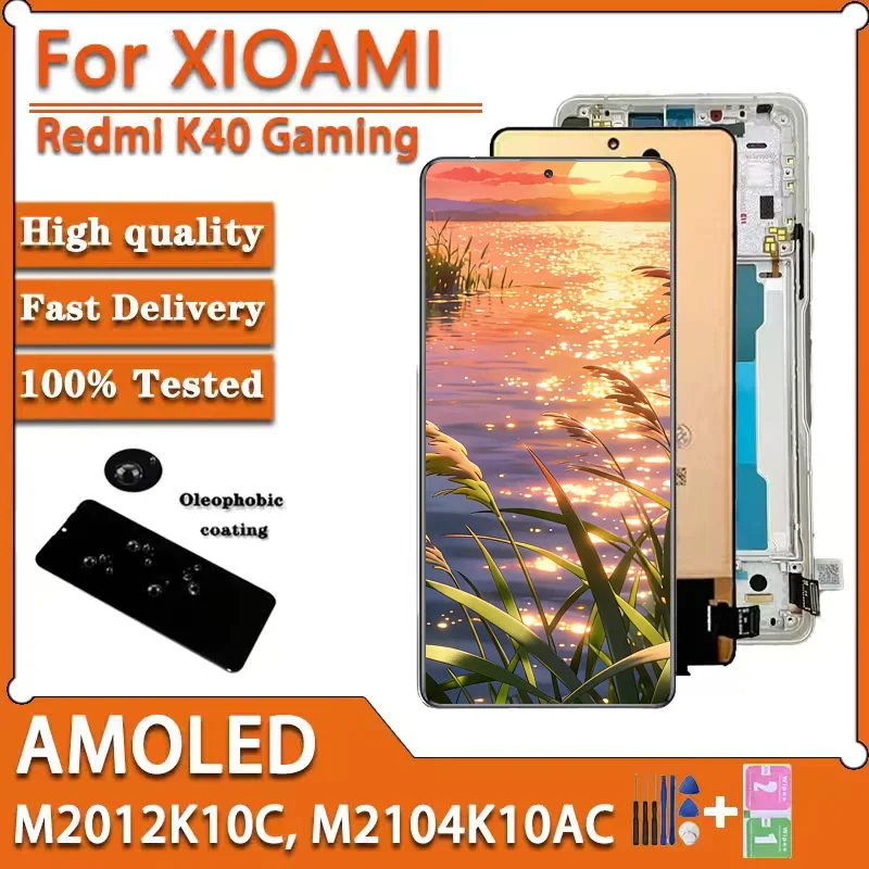 667インチamoled-xiaomi-redmi-k40-gaming-m2012k10c用lcdディスプレイタッチスクリーンデジタイザー-redmi-k40-gaming-editionディスプレイ用