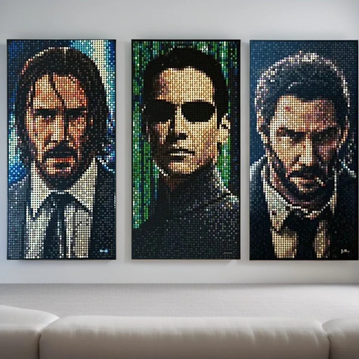 

8000+шт MOC строительный блок искусство пиксельная игра уличный боец персонажиНастенная живопись; фреска
