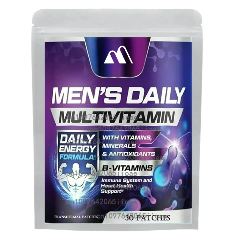 30 Patches Mens Multivitamins, Immune Health & Energy Support Vitamins Transdermal Patches