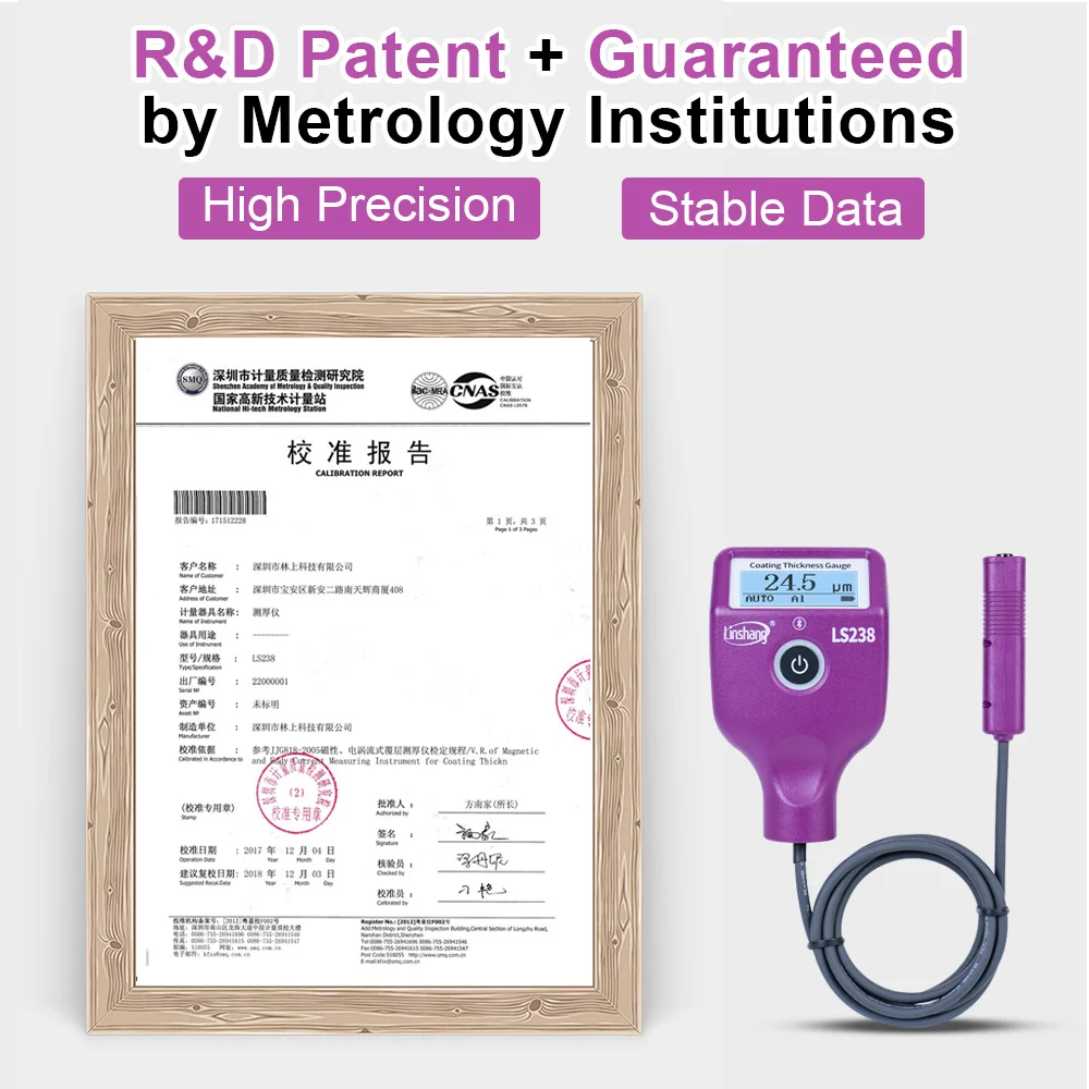 Ls238 sonda pequena externa medição de espessura de pintura automotiva digital testador de revestimento de pintura de carro medidor de espessura de pintura