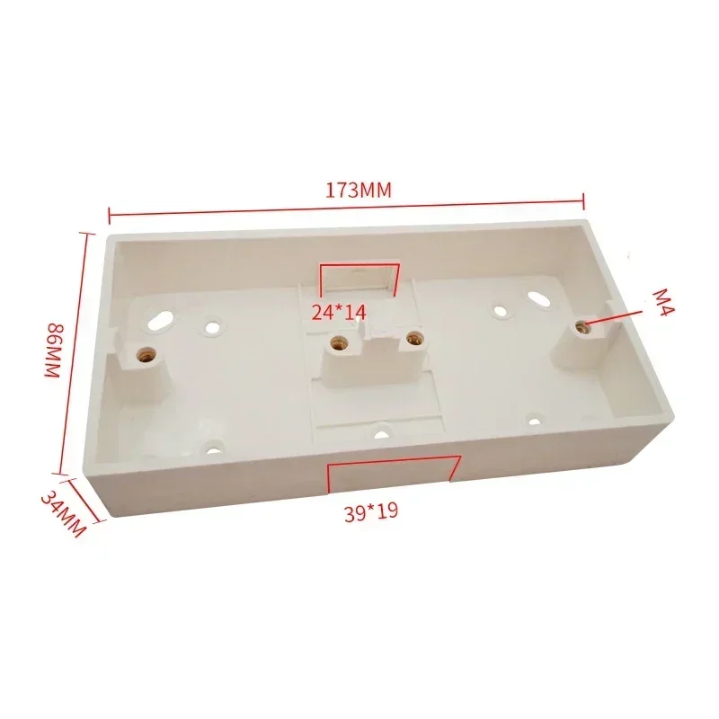 86 Type Bottom Box For Switch Socket Exposed PVC Wire Slot Thickened Flame-retardant Wire Junction Box
