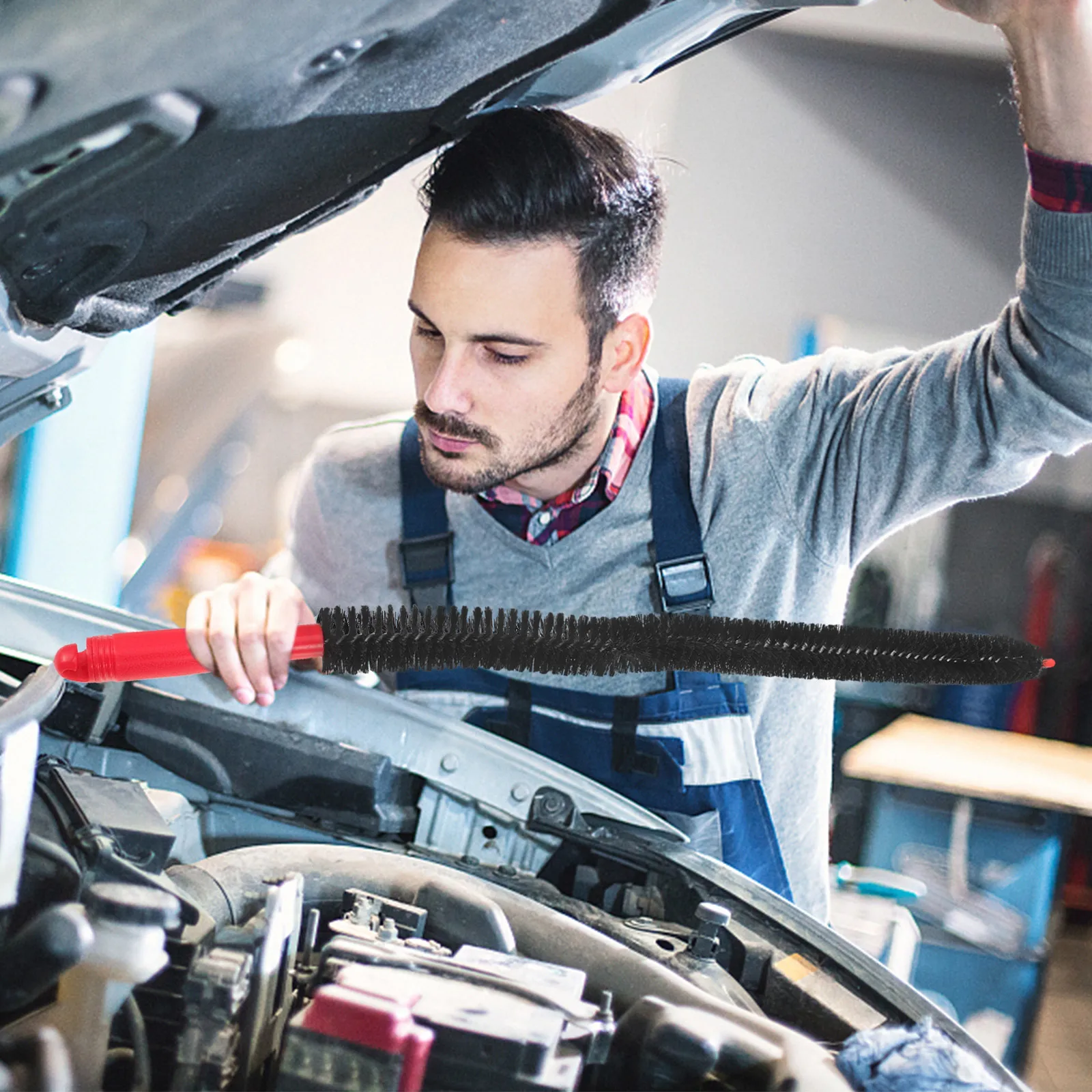 

Flexible Cleaning Brush Longer Handle Drain Cleaner Bottle Tube Cleaner Kitchen Air Conditioner Use Drain Brush