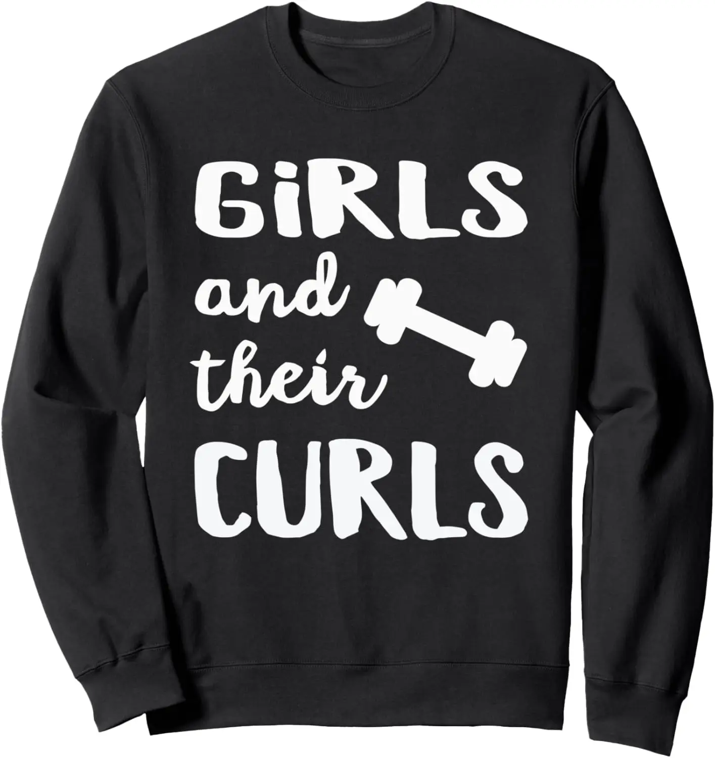 Meisjes en hun krullen Gym Workout Gewichten TShirt Dames Sweatshirt