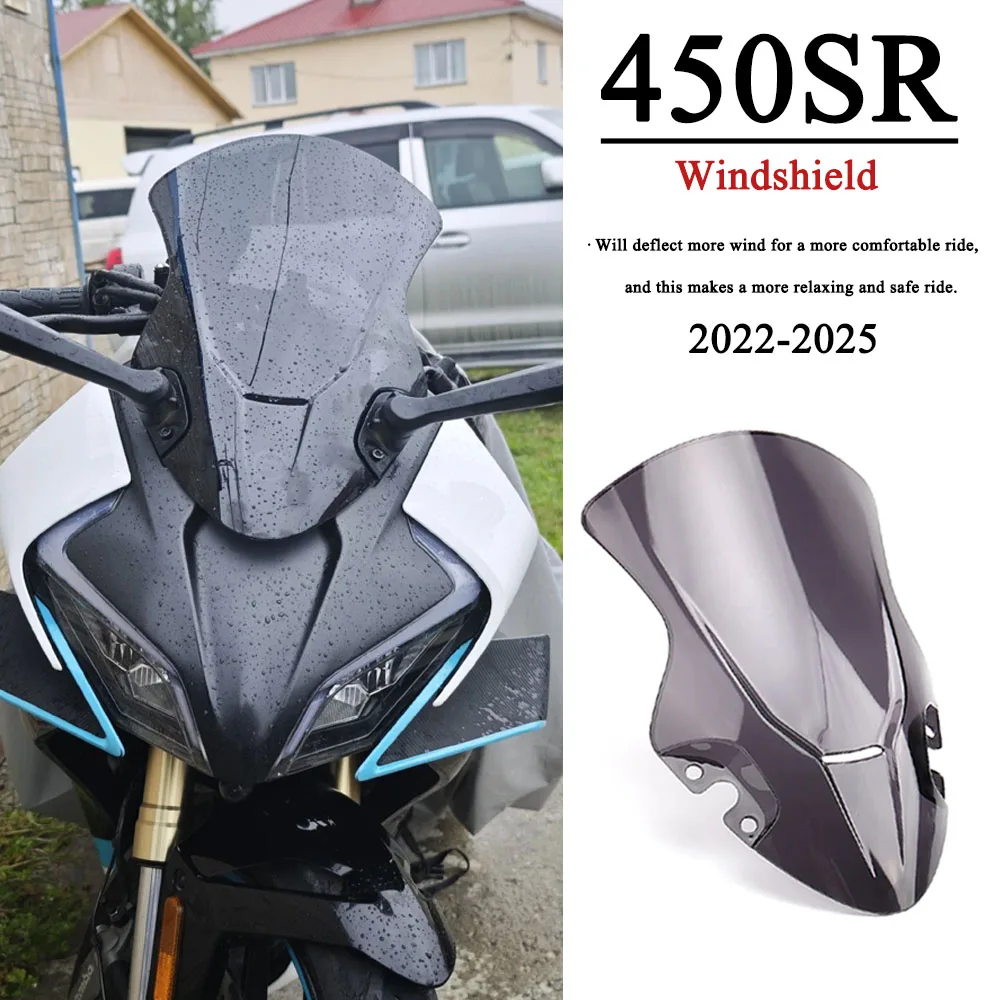 

Motorcycle Windshield WindScreen Screen New For CFMOTO 450 SR 450SR 450sr 450 sr 2022-2025 Windshield Rearview Mirrors Wind Win