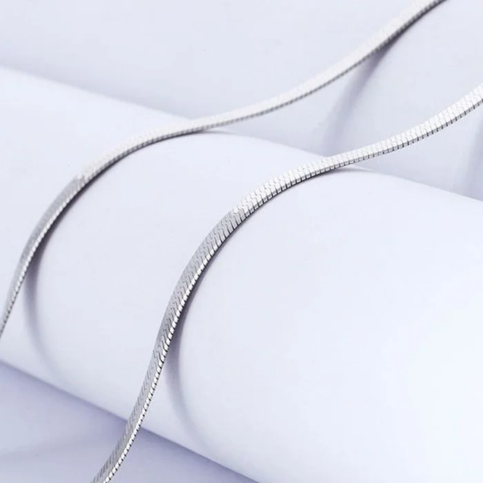 925 Sterling Silver fine 4MM Blade Chain Necklace for Women Men Luxury wedding party Jewelry Holiday gifts