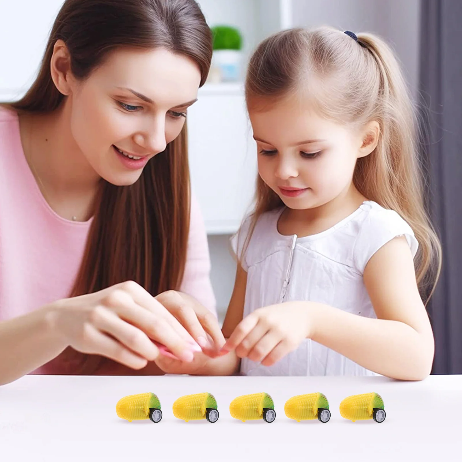 Mini coches con temática vegetal para niños, 10 Uds., alimentados por fricción, sin necesidad de baterías, Material seguro para jugar en interiores y exteriores