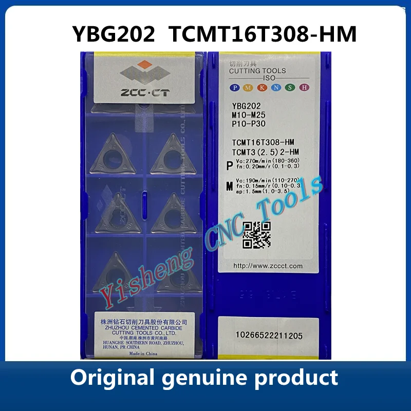 Free Shipping Original ZCC CT CNC cutting tools YBG202 YBD151 TCMT16T308-HM YBD152 carbide inserts cutters blade