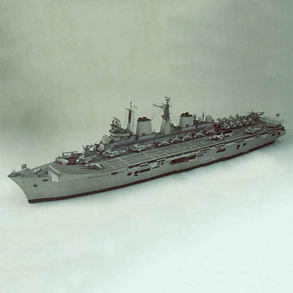 1:400 British Invincible Warship Paper Model Warship Model Military Puzzle Puzzle Model Toy