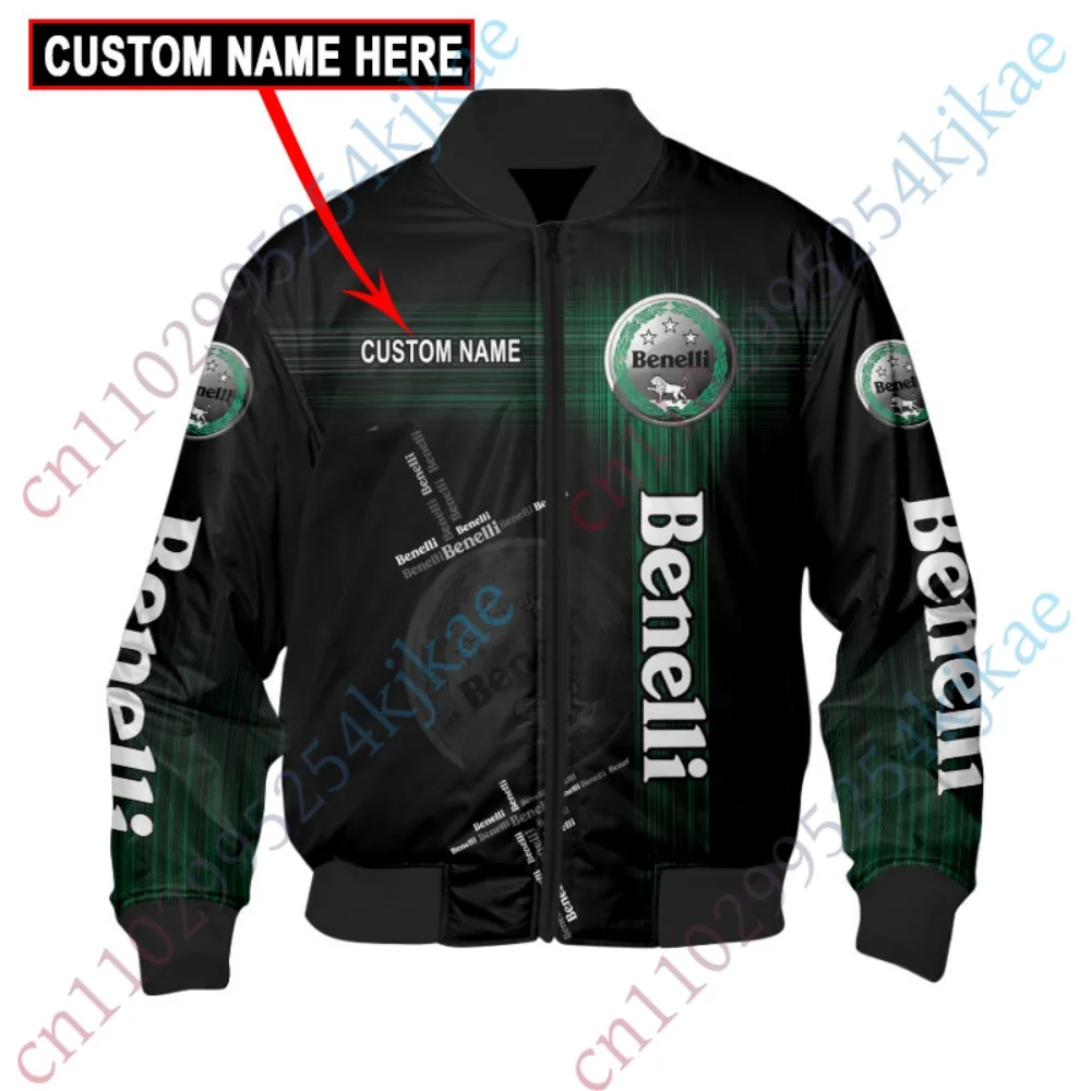 

New Benelli Winter Heavy jackets For Men Clothing Hip Hop Bomber Jacket Lightweight Baseball Uniform High Quality Thick Coat