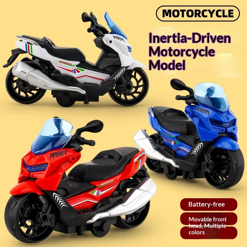 

Children's inertial motorcycle toy simulation drop-resistant women's motorcycle model