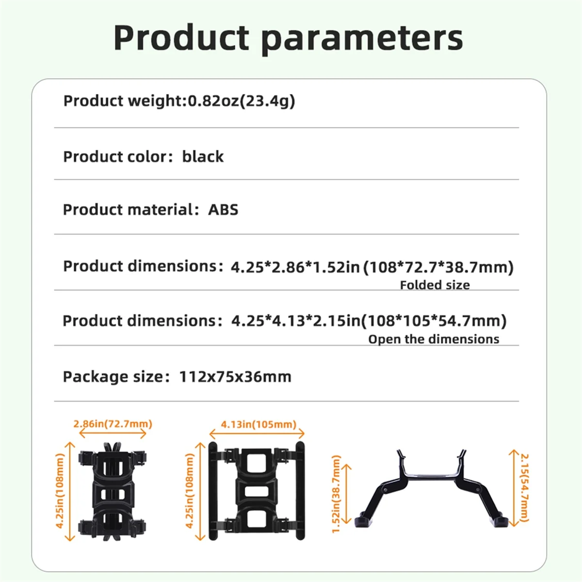 Landing Gear for DJI Avata 2 Drone Landing Legs Quick Installation and Removal Can Be Folded Legs Extender Accessories