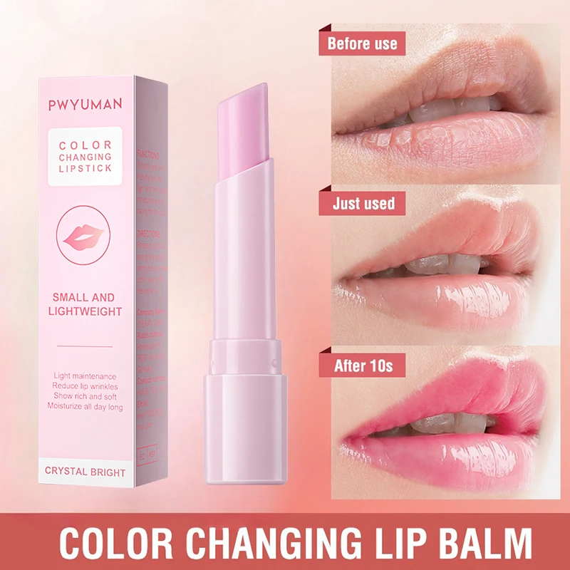 Moisturizing Lip Balm Magic Color-changing Lipstick Lip Plumping Gloss Pink Lip Care Moisturizer Female Makeup Korean Cosmetics