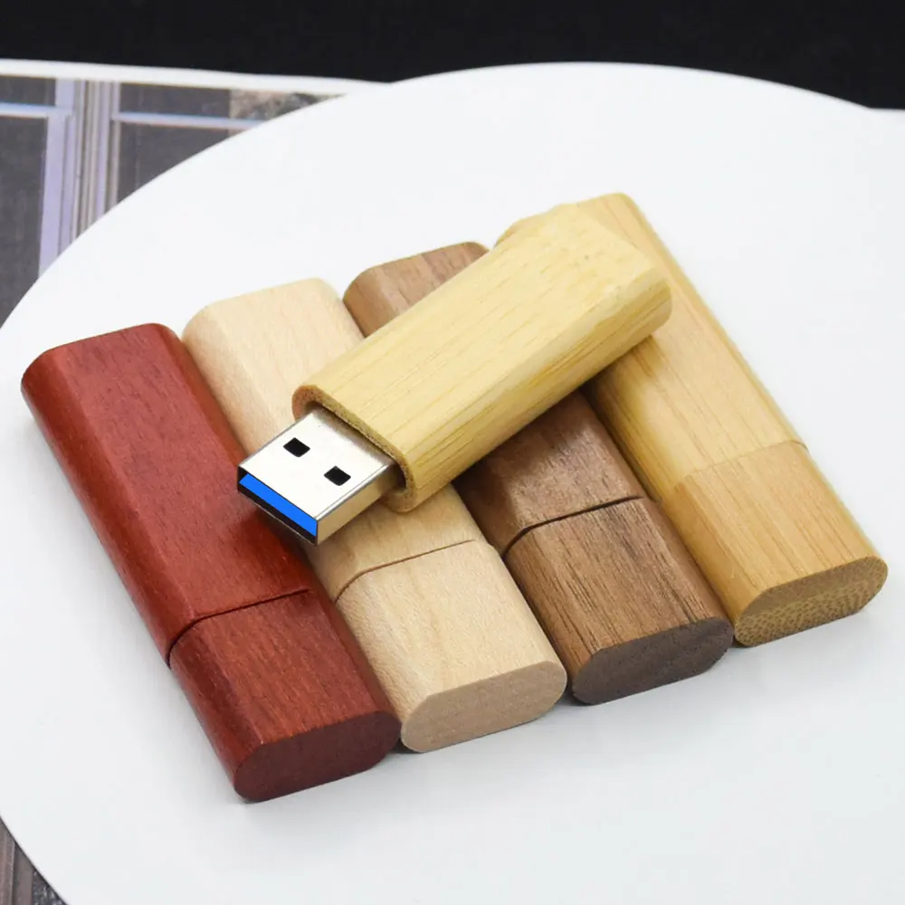 30개/묶음 나무 비즈니스 USB 플래시 드라이브 천연 목재 턴오버 펜드라이브 4GB 8GB 16GB 32GB 64GB 메모리 스틱 무료 맞춤 로고