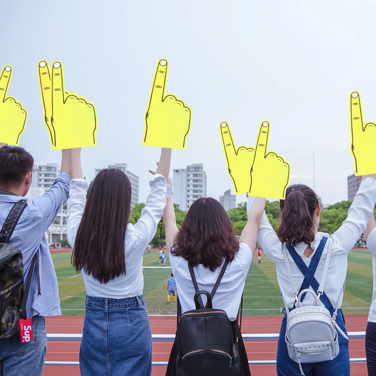 

3 pcs Eva Large Size Slap Gloves Bright Fun Gesture Hand For Concert Carnival Party Beach Adults Cheer Up Props