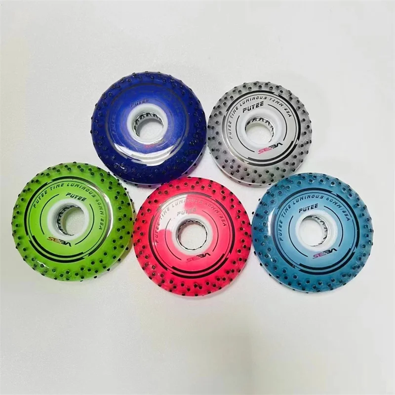 Original PUYEE SEBA 72 76 80 LED Skating wheel with Firestone 52 104 208 Flints White Blue Red Green Purple Light Magnetic Core