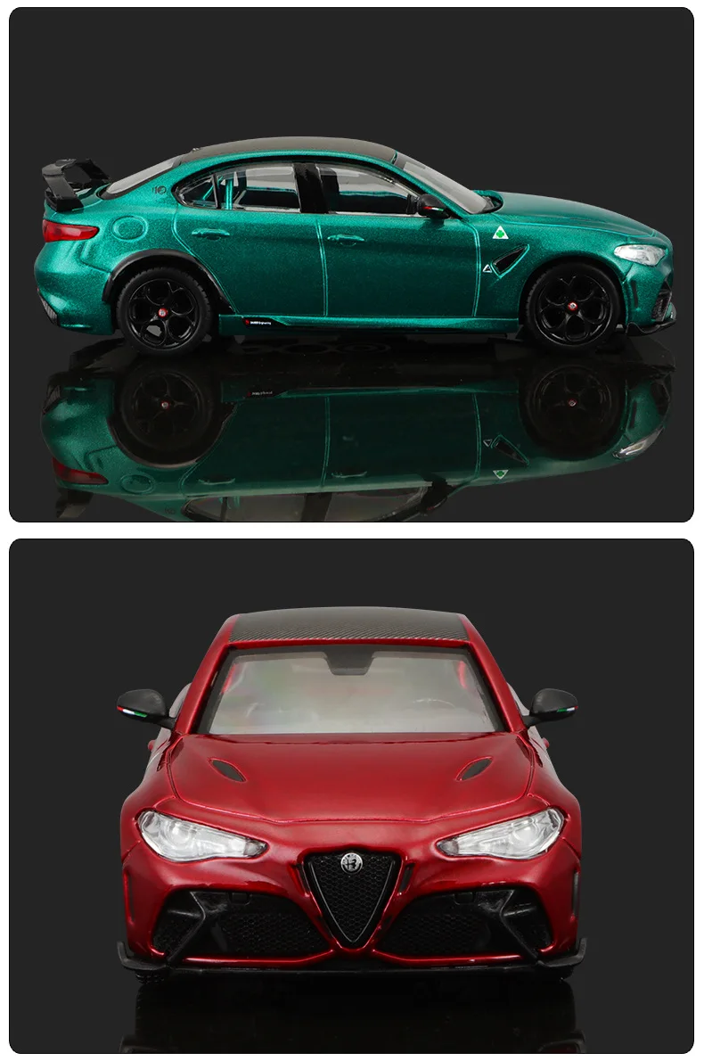 Baru Bburago 1:18 Alfa Romeo Glam mobil Model GTAm edisi spesial mobil Aloi Die-cast mobil olahraga hadiah mainan balap kendaraan mewah