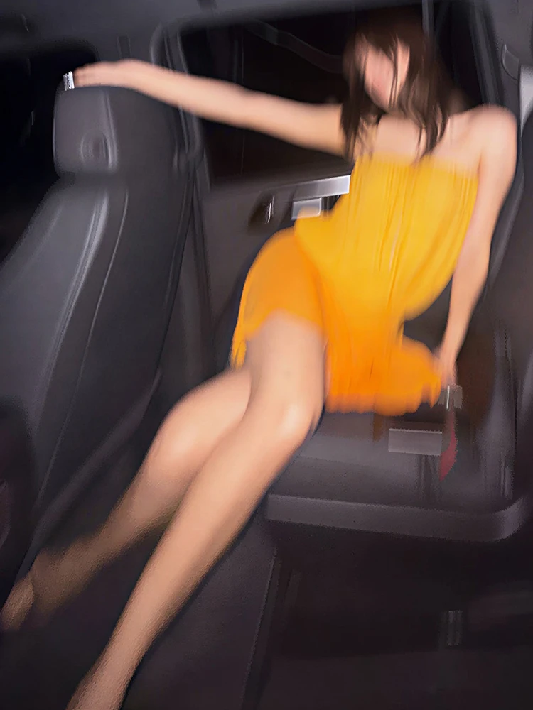 Weird Puss Hottie Urlaubskleid Damenmode Einfaches, gerafftes Kleid mit unregelmäßigem Saum, ärmellos, sexy, trendig, für Strandparty, Streetwear, Club, figurbetont – Detail 5