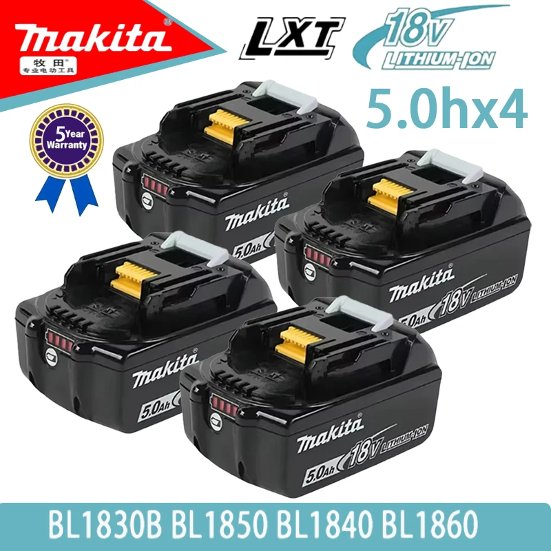 

100% original Makita 18V 9.0Ah battery, replaced with Makita electric tool BL1860 BL1850B BL1850 BL1840 BL1830 rechargeable batt