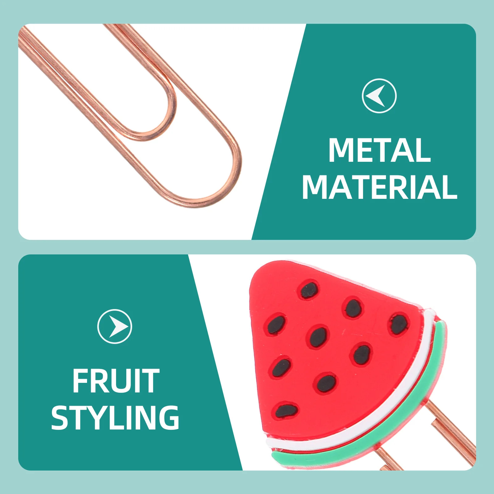 20Pcs Rainbow Novelty Paper Clips Portable Kawaii Book Reading Clips for Photos Files Memos Notes Practical Paper Clip