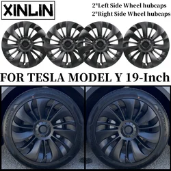 4PCS 19-Inch Wheel Caps for Tesla Model Y Wheel Cover Performance Replacement Wheel Hubcap Full Rim Cover Accessories 2018-2024