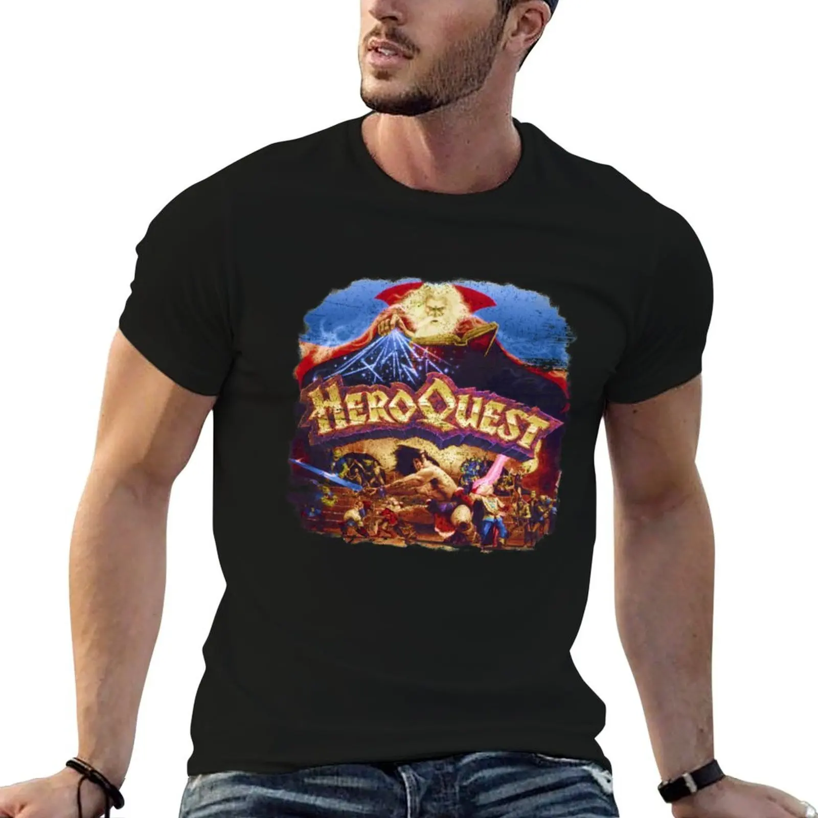 

Heroquest 100% man tshirt Vintage T-Shirt cotton man cotton shirts t shirt 100% cotton t