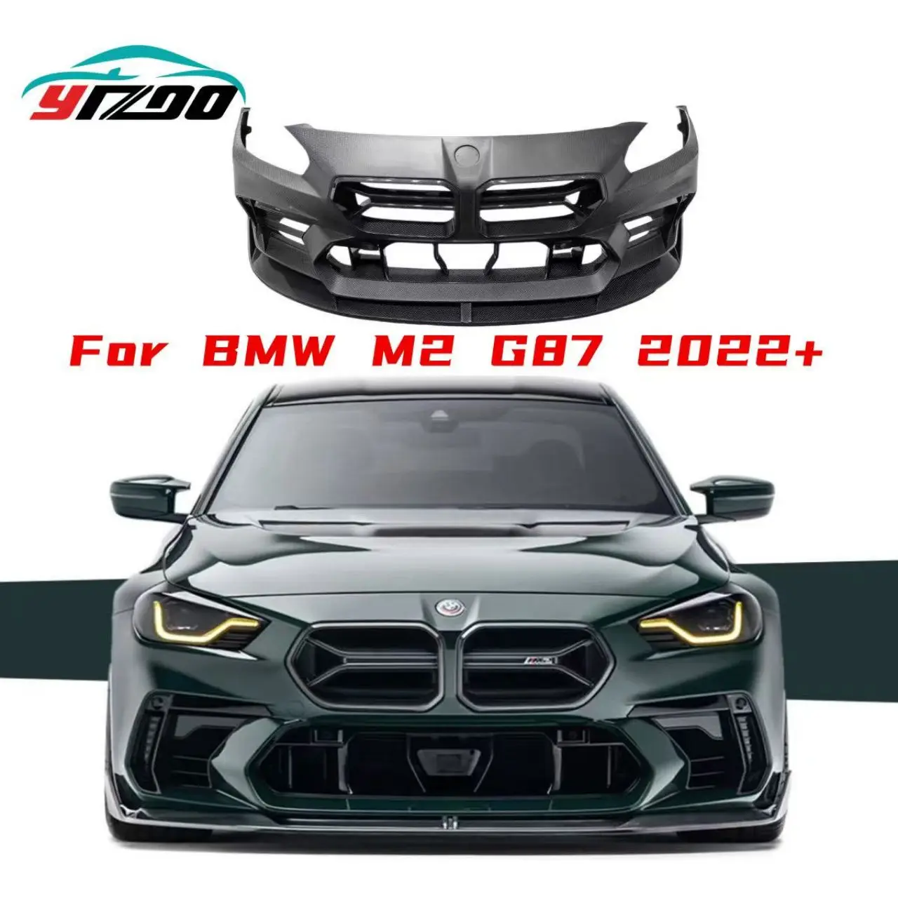 

Top Quality For Bmw M2 G87 2022+ Upgrade AD Style Dry Carbon Fiber/ABS Front Bumper Grille Front Lip Body Kit