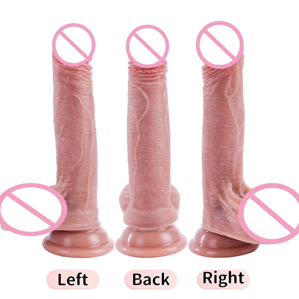 7inch Realistic Dildo Feels Like Skin Penis Adult Sex Toy for Women Soft Silicone Anal Dildo with Suction Cup Lifelike Fake Dick