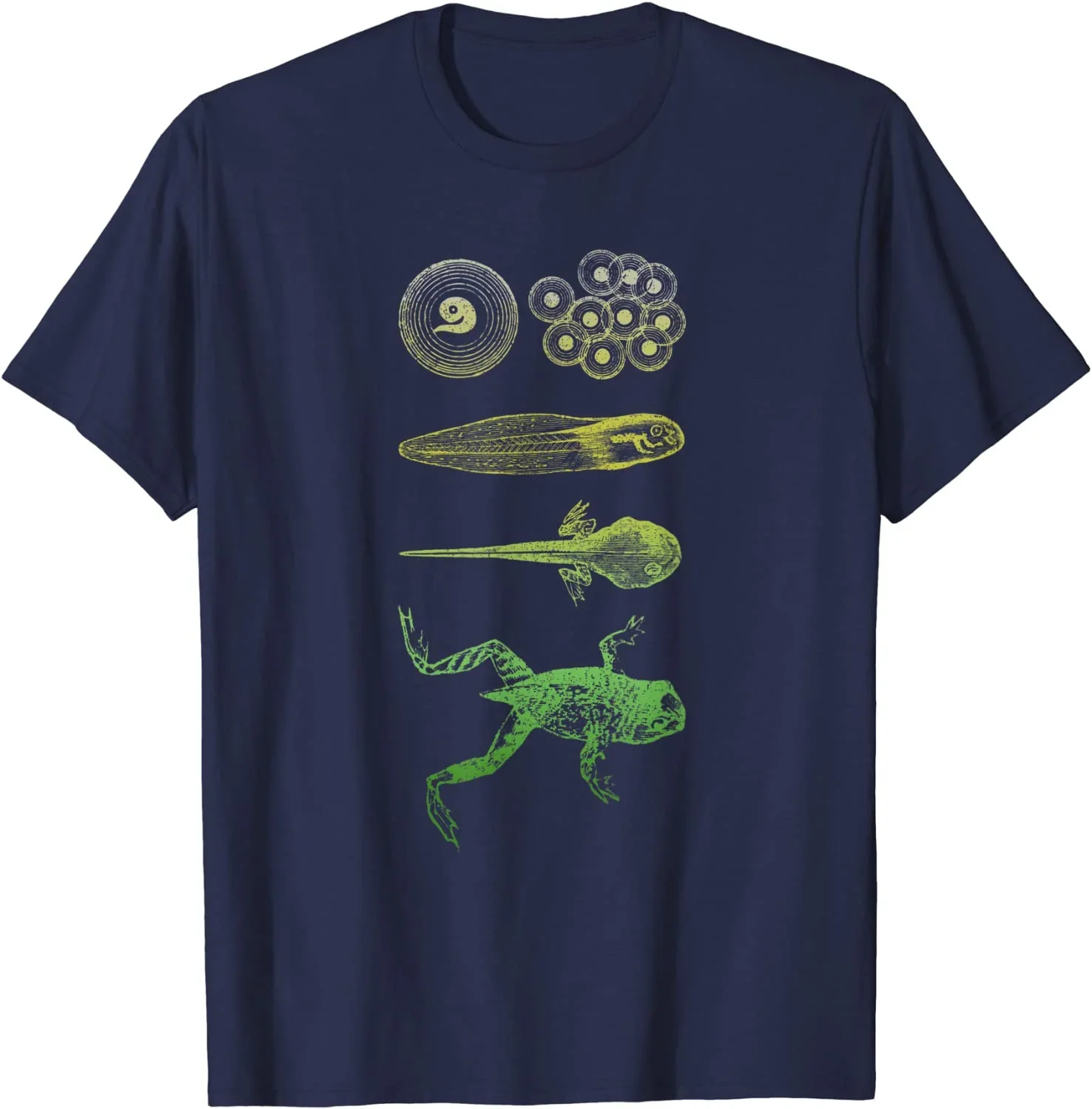 Frog Tadpole T-Shirt Metamorphosis Life Cycle Biology Tee Unisex T-shirts for Men Women Summer Tees Cotton